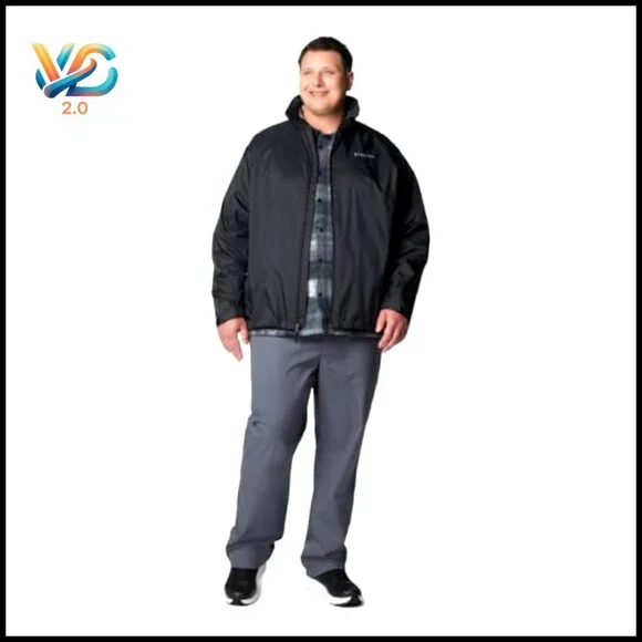 Waterproof Packable Rain Jacket with Stow-Away Hood, Regular Fit